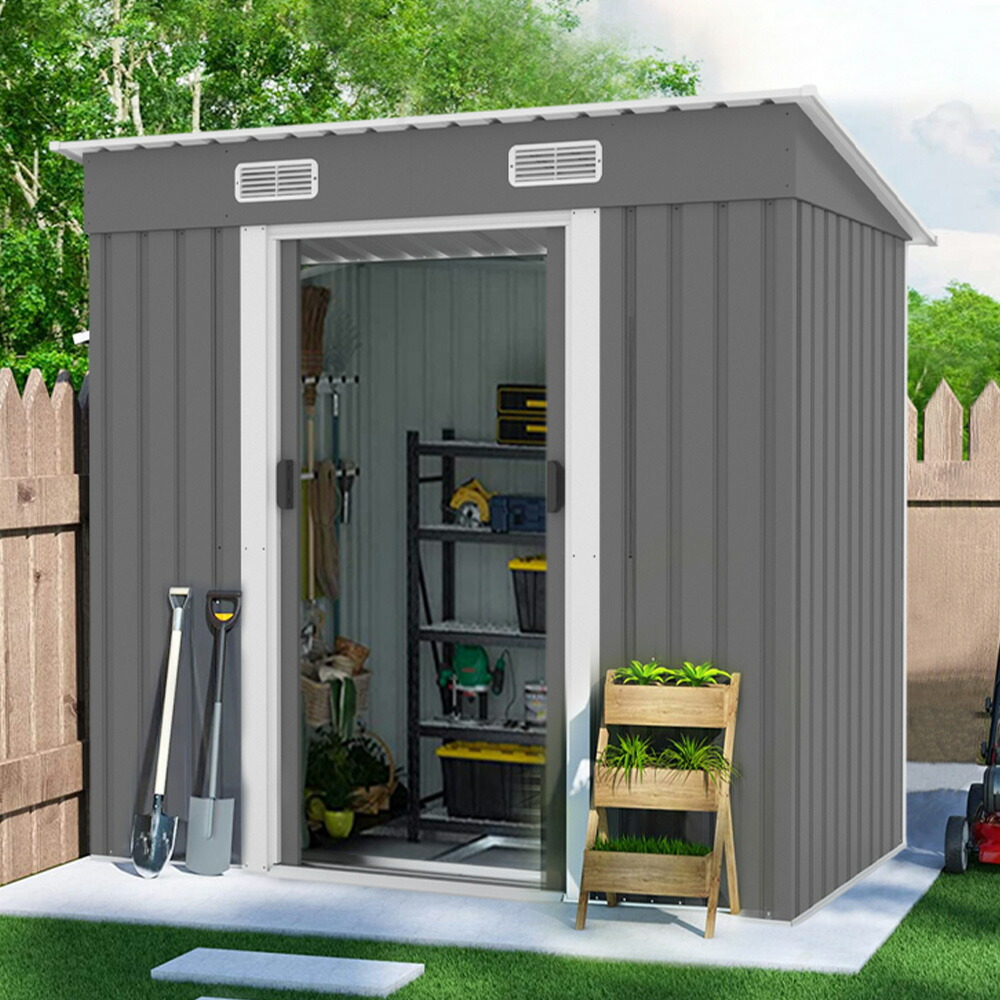 7月1日再入荷【 薄墨色】屋根裏部屋 室外 大型 バス発着場 大型屋根裏部屋 室外納める庫 屋根裏部屋 雨合羽/耐侯 納める能力のある 庭園/庭/田畑/栽培所 牢固たる 大静電容量 スチール写真 引き戸 強化ひな形付き添い人 風通し口付き添い人