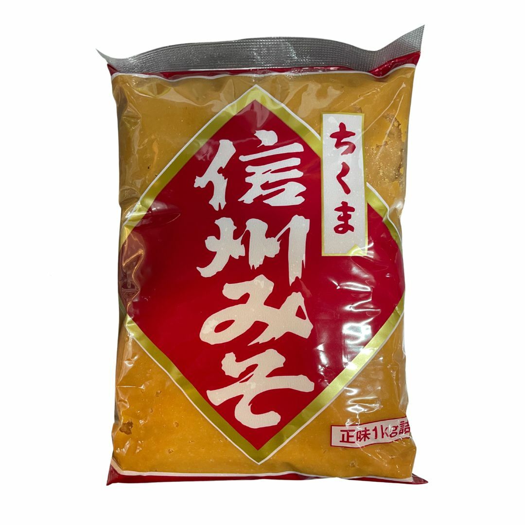 【楽天市場】ちくま 信州みそ 白 1kg 味噌 赤味噌 白味噌 味噌汁 みそ 業務用 食品 調味料 送料無料：キミサラフーズ