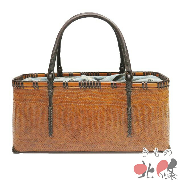 【 中古 】 特選 和装バッグ 和装小物 藤原華峰 かごバッグ 籠 伊と忠 リサイクル A1327-1 [着物バッグ 和装ハンドバッグ 籠バッグ 和装用小物入れ 送料無料 きもの北條]