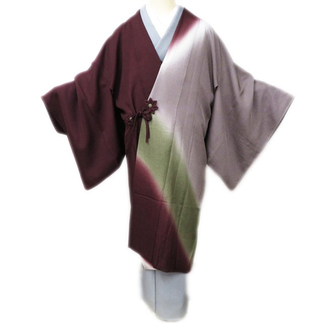 新品未使用品　茶色絹着物 楽天市場】【 中古 】 コート 道中着 リサイクル着物 正絹 地