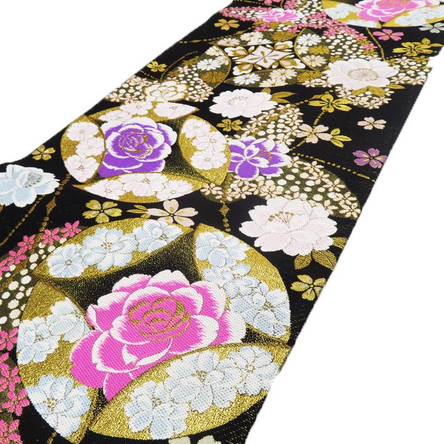 ＼ FINAL PRICE ／ 【 中古 】 振袖用 袋帯 リサイクル 着物 七宝に花模様 正絹 成人式 結婚式 結納 パーティー A816-3 [ 正絹 アウトレット 振袖 袋帯 kimono 販売 セール バーゲン 送料無料 きもの北條]