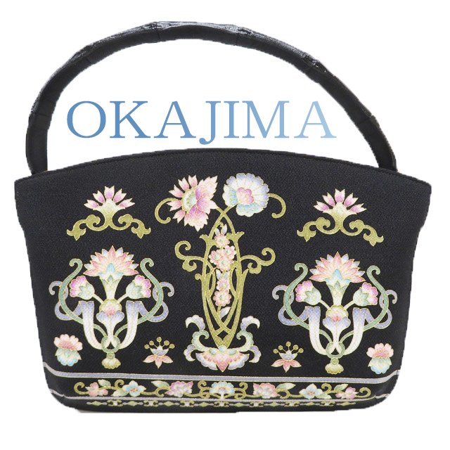 楽天市場】美品 岡重 謹製 OKAJIMA ハンドバッグ シェル型 京