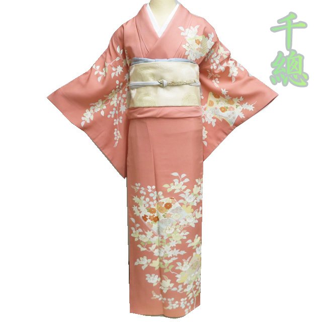 【 中古 】 特選 訪問着 リサイクル着物 正絹 袷 紋付き 金駒刺繍 千總 高島屋扱い 花模様 和本 東雲色 多色 身丈162cm 裄64.5cm M A1196-4 [和服 入学式 卒業式 母 結婚式 お宮参り アウトレット 送料無料 きもの北條]
