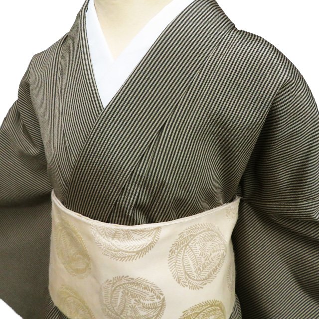 小紋 着物 中古 正絹 袷 カジュアル 縦縞模様 ストライプ 濃色 身丈157cm 裄66.5cm M きもの北條 A1128-3 楽天市場】【 中古 】 小紋 リサイクル着物 正絹 袷 カジュアル 縦縞