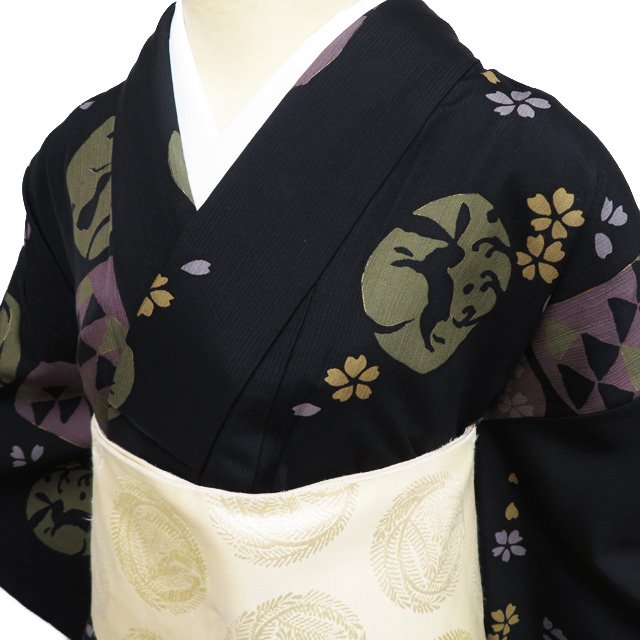 楽天市場】【 中古 】 小紋 リサイクル着物 正絹 袷 カジュアル 作家物