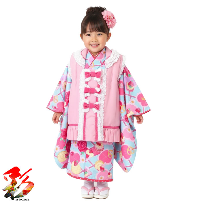 楽天市場】【レンタル】七五三 着物 3歳 女の子 フルセット