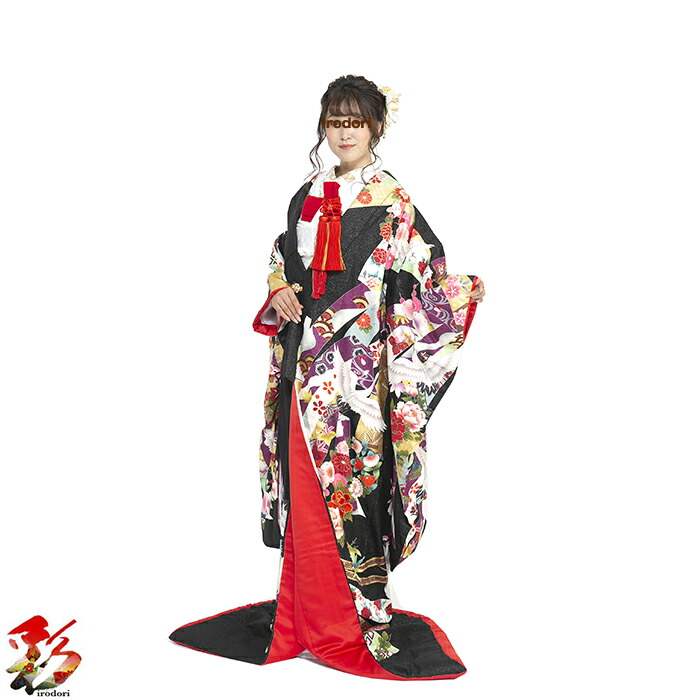 花嫁衣裳、打掛、黒銀レース薔薇 楽天市場】【レンタル】色打掛 花嫁衣裳 和装 神社挙式 結婚式 打掛