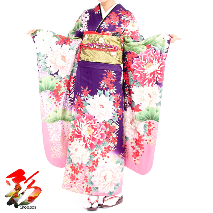 楽天市場】【レンタル】『紫 藤の花 CECIL McBEE』p028成人式 振袖フル