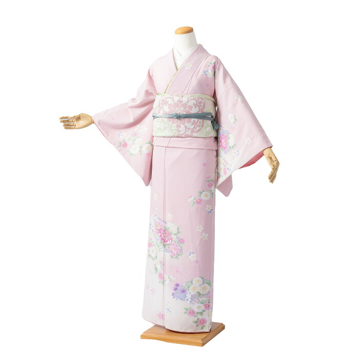 【レンタル】【訪問着】【卒業式】乙葉　桜 izumo_i_h1506【フルセット レンタル】(身長153cm～163cm位) M L七五三 入学式 入園 卒業式 卒園式 お正月 結婚式 訪問着レンタル【往復送料無料】新品足袋プレゼント｜着物レンタルand販売　彩