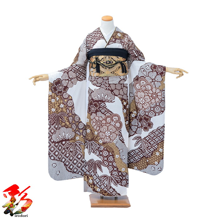 【レンタル】【トールサイズ】『松竹梅』izumo-f0601＜br /＞成人式 振袖フルセット レンタル 成人式式典 お正月 結婚式 結納お祝い出席＜br /＞ (身長160～170cm位) (1月・12月)　往復送料無料　最長30日間長期レンタル可能