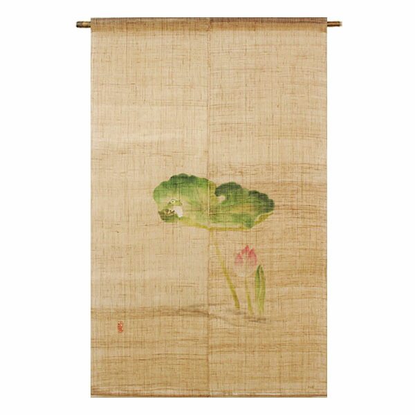 楽天市場】万葉舎 鳥獣戯画のれん 宴 麻100％ 88×150cm】麻のれん
