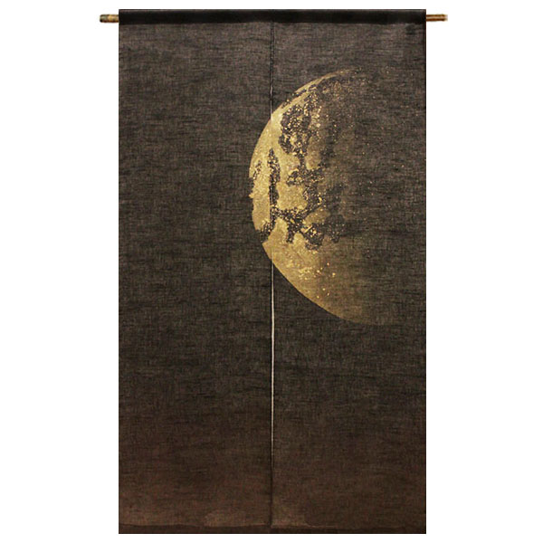 【送料無料】【天つのれん 有明月 ジュート63％ 麻37％ 88&times;150ｃｍ】麻のれん のれん 暖簾 万葉舎 京のれん 日本製 おしゃれ ロング 和風 インテリア 夏 春 秋 冬 日除け 風よけ 目隠し プレゼント 贈り物 贈答品 本麻 古典 レトロ 生成り｜おしゃれ　kimono　いろは