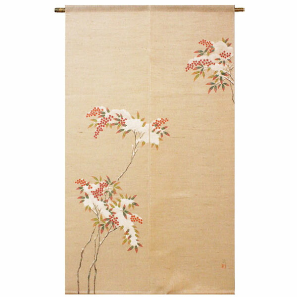 京都　万葉舎 のれん　梅 楽天市場】送料無料 暖簾 のれん 麻 京都 万葉舎 染分けのれん 梅紋（S