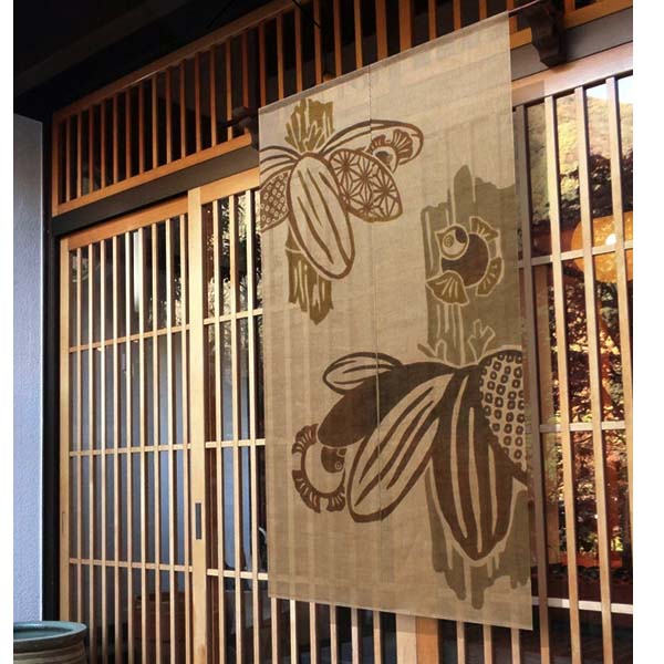 【貨物輸送無料】【本型染めのれん ふくら雀 ジュート63% 麻37% 88×150ｃｍ】麻のれん のれん 貸し 万葉舎 京のれん 日本製 今めかしい ロング 和風 室内装飾 夏 春 秋 冬 目かくし 風よけ つつみ隠し 差し上げ物 差し上げ物 譲りわたす品 麻 名著 レトロ