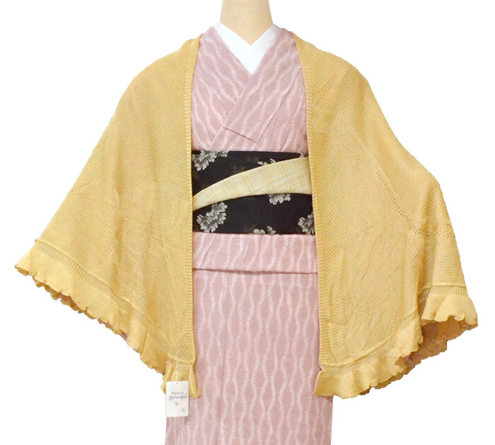 シルク　絹100%　高級　ショール　和装　着物　レース　春　ピンク　美品　お洒落 クラシカレースショール - TSUBAKIAN ONLINE STORE