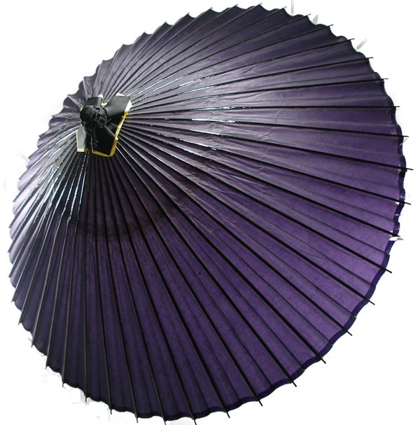 番傘 紫 はんなり蛇の目傘 和傘 番傘 防水 和装 雨具 かさ 羽二重 正絹 着物 無地 パープル セール対象外 送料無料対象外 プレゼント包装不可