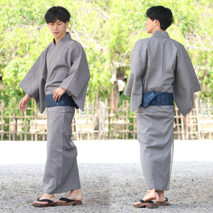 浴衣 メンズ 単品 黒鱗柄 22 グレー地 M 男性浴衣 上質 紳士 Ll 男性 花火大会 シンプル おしゃれ 夏祭り 155 185cm L Ekオラ