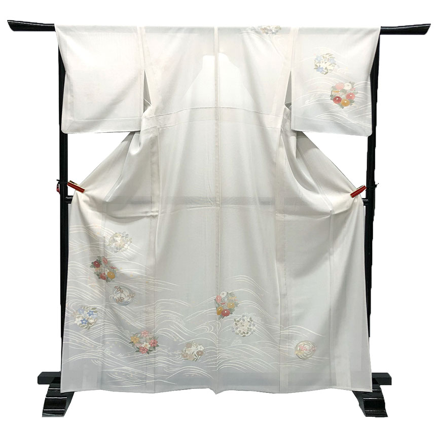 京やI594 正絹 夏御召しもの 正絹 短い訪問着 地絹の夏御召しもの 絽 絽のきもの 三本絽 丹後ちりめん 水筋文様 丸紋 萩 桔梗 花ショウブ 菊 京都井藤製日本の首都 丹後布切れ実業一体化 夏の丹後ちりめん 駒絽 夏の短い訪問着 附下 付下げ 6月7月8月9月 単衣の潮どきから盛夏まで 仕立てもの売り上げ高 夏のきもの