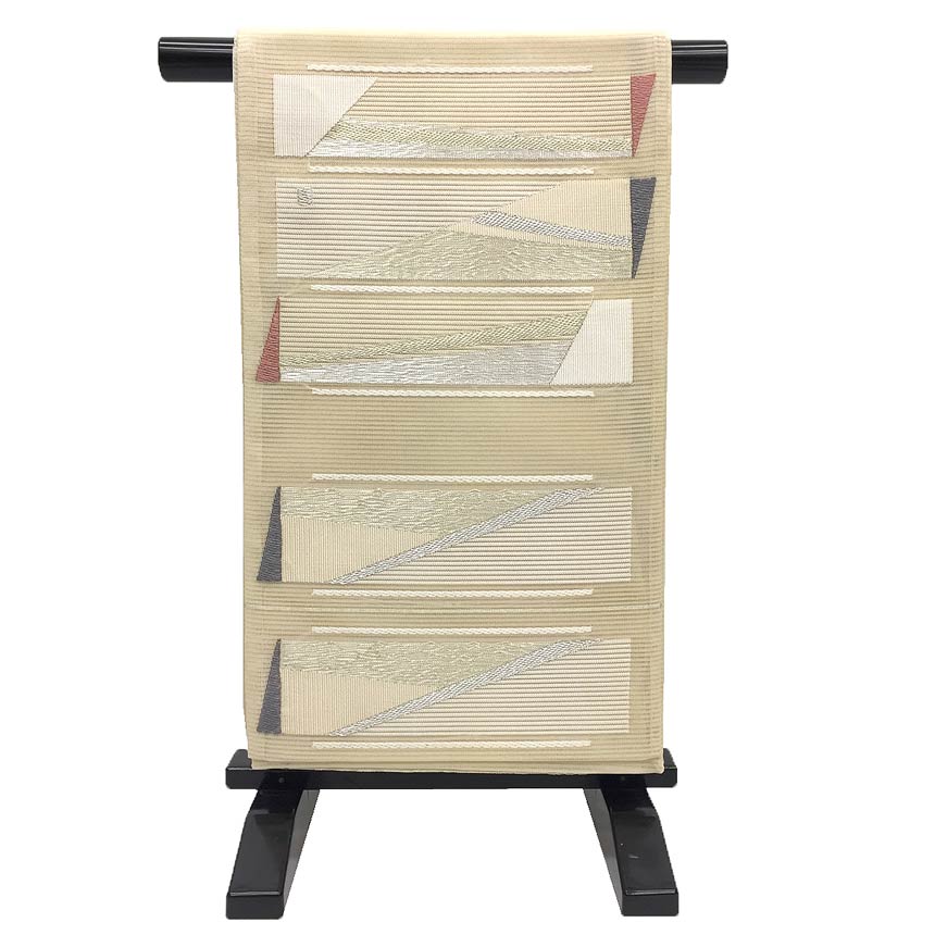 京やI467 正絹 夏の袋帯 絽 正装用 絽の帯 日本製 夏帯 礼装用 夏の正装用 単衣の正装用 単衣の着物にも 白地の帯 三本絽 金糸 銀糸 幾何学文様 絽・紗・麻の着物に 浴衣 5月6月7月8月9月10月 単衣夏兼用 フォーマル～カジュアル 訪問着色無地附下色無地夏紬｜きもの館　京や
