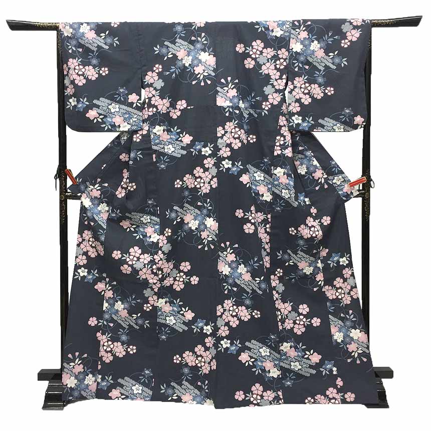 京やI501 大人の浴衣 ゆかた 浴衣 YUKATA ブランド浴衣 撫松庵 ぶしょうあん BUSHOAN 高級浴衣 新装大橋謹製 撫子 桔梗 お仕立て上がり浴衣 仕立て上がり 木綿 木綿の浴衣 仕立て上がり 美品 リサイクル着物 花火大会 夕涼み 夏祭り 盆踊り トールサイズ