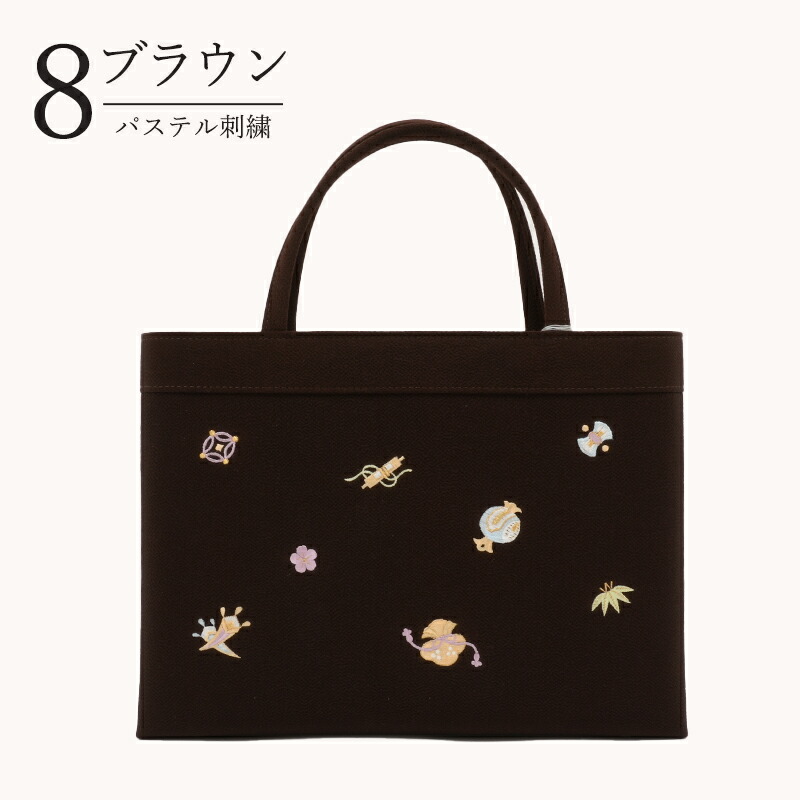 京都　伊と忠　正絹　和装　手提げバッグ（黒ちりめん　手刺繍　宝尽し） 5/9 20:00-☆最大2000円クーポン】ちりめん和装バッグ 和装トート