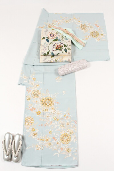 9 18 全品10 オフ 西陣の高家 鈴木 特選西陣唐織袋帯 唐綾錦 スポット繡更紗献上文様 オフホワイトグランド 唐織 正絹袋帯 礼装遣い道 翠緑容れもの Donloree Com