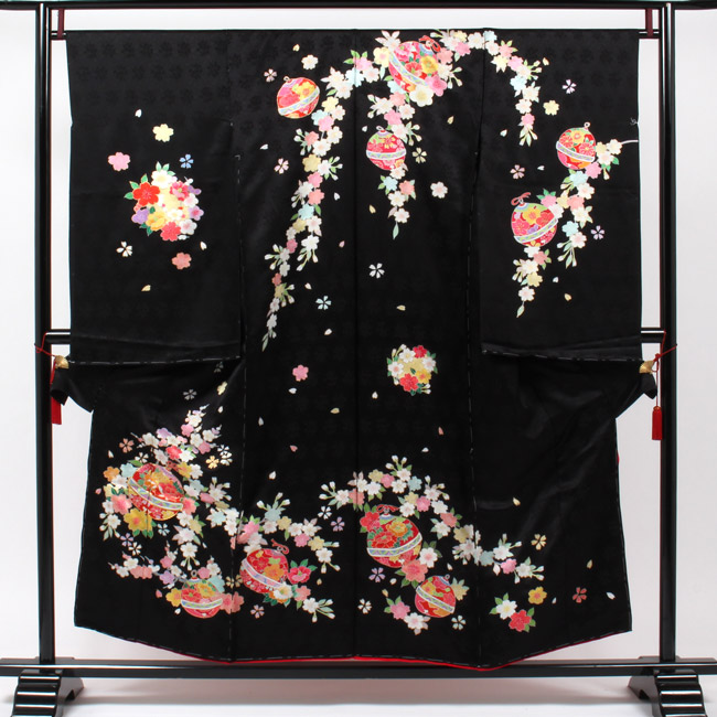 七五三フルセット　正絹　七歳　桜鞠文　1回着用　金駒刺繍　暈し染め　金彩　京友禅 楽天市場】【9/26 20:00-☆3点購入5%OFF】 七五三 7歳 着物