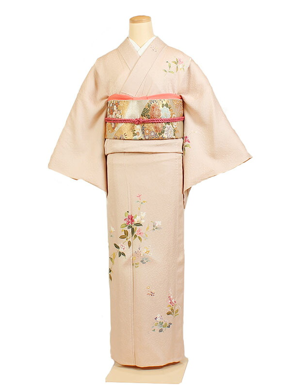 レンタル 訪問着 単衣 夏物 身長：155～165cm 正絹 ピンク系 母親 着物 結婚式 お宮参り as-0036｜京都 きものれんたる京商