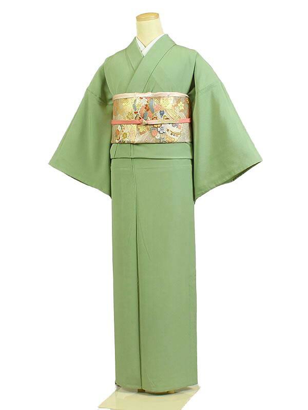レンタル 色無地 広幅 単衣 夏物 身長：150～160cm グレー系 着物 街着 お稽古 大きいサイズ as-0044