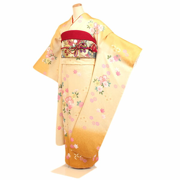 楽天市場】【振袖 レンタル】 結婚式 結納R052 正絹 藤色 紗綾桜に菊