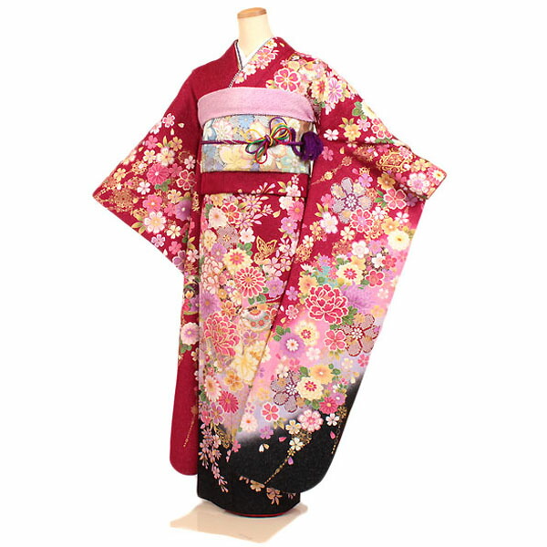 楽天市場】【レンタル】【成人式振袖レンタル 青緑系 桜・糸巻 など