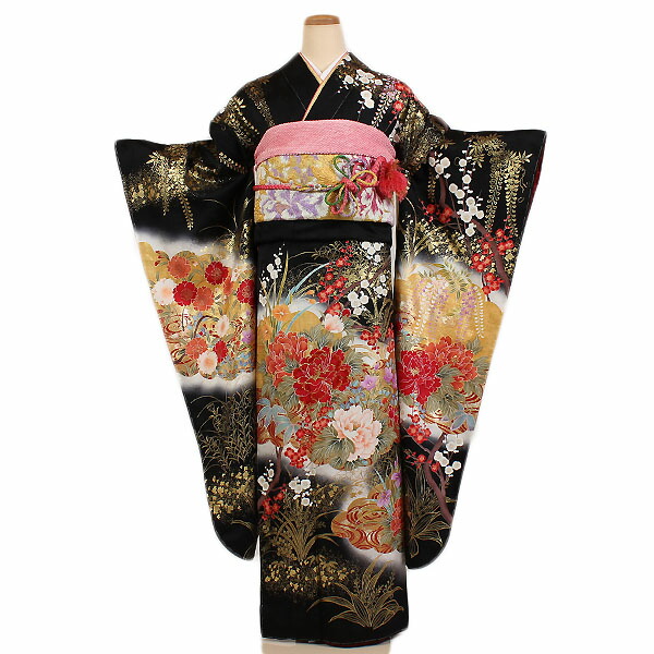 ブランド振袖 松田聖子 豪華 刺繍 金駒 金彩 薔薇 身丈167cm 躾糸付き ブランド振袖 松田聖子 豪華 刺繍 金駒 金彩 薔薇 身丈167cm 躾糸付き