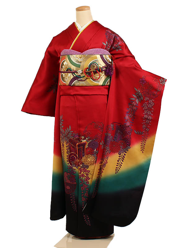 大きいサイズ 正絹 振袖 レンタルフルセット ふりそで 振袖セット レンタル振袖 振り袖 結婚式 披露宴 卒業式 パーティー 結納 着物レンタル 貸衣装 女性 和服 華やか 成人式前撮り礼装 晴れ着 往復送料無料 F474 最大71 Offクーポン