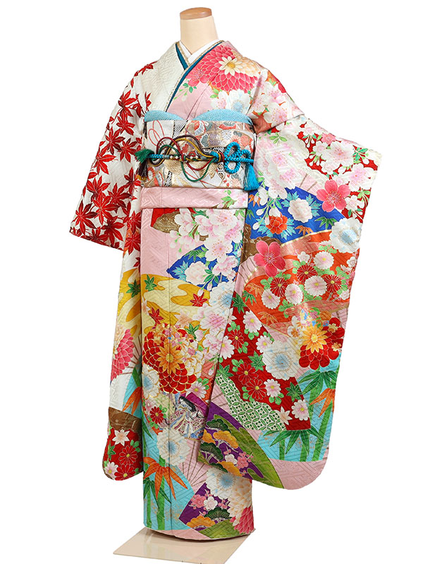 【レンタル】【振袖レンタル ピンク系 ちはやふる×ジャパンスタイル 扇面・四季花】ブランド 正絹 成人式振袖 振袖レンタルフルセット 振袖 レンタル 振袖フルセット ふりそで レンタル furisode 成人式レンタル 成人式着物レンタル 貸衣装 かわいい 往復送料無料 f602s 29,054円