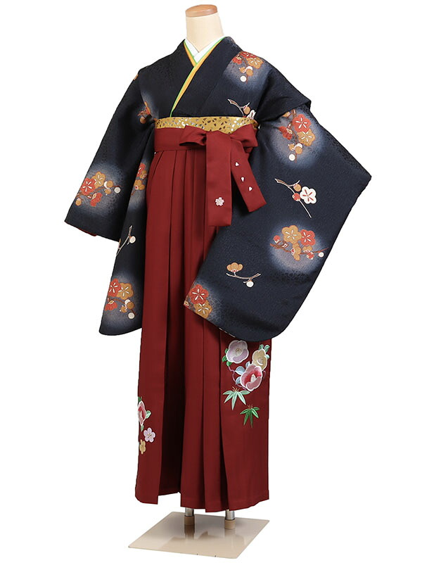 【レンタル】【卒業式袴 グレー系×刺繍・赤袴 】卒業式 袴 レンタル 卒業袴 女袴 卒業式袴セット 大学生 短大 教員 先生 二尺袖袴フルセット 専門学生 謝恩会 高校 文化祭 個性 モダンポップ おしゃれ 被らない 往復送料無料 n321
