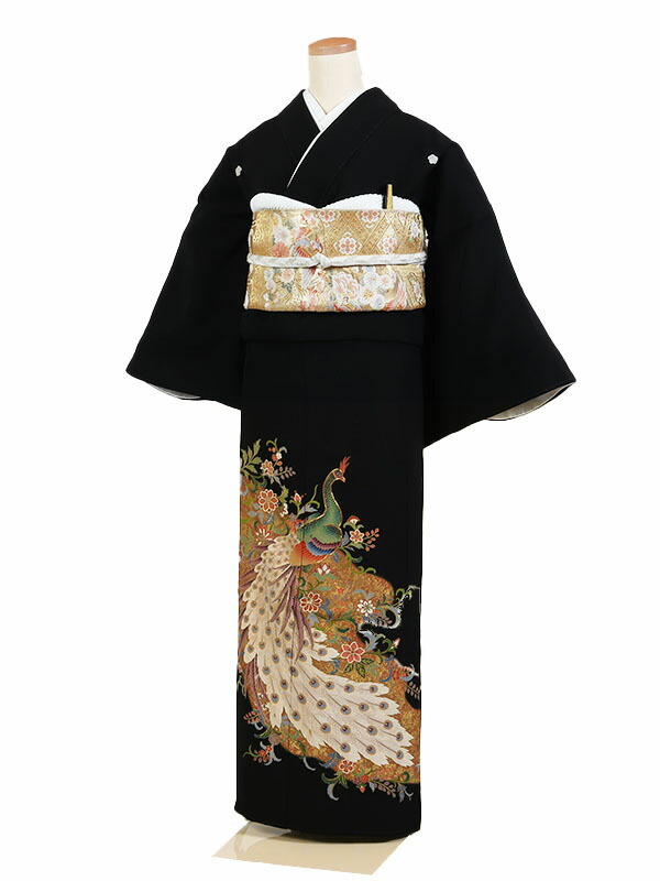 楽天市場】【レンタル】【黒留袖 金彩菊花 蔦（つた）紋】正絹 留袖