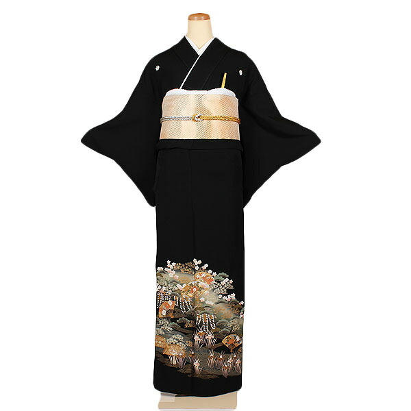 【レンタル】【単衣黒留袖】5月 6月 9月 ひとえ 結婚式 披露宴 貸衣装 貸衣裳 フルセット 女性 和服 母親着物 祖母 親族 新婦姉妹 和装婚 和婚 神社 ホテル式場 五つ紋 第一礼装 チャペル 往復送料無料 ts028
