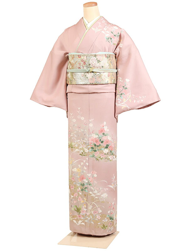 【レンタル】【訪問着 ピンク系 四季花・金彩】正絹 訪問着レンタル 訪問着セット レンタル訪問着 着物レンタル 貸衣装 結婚式 入学式 卒業式 お宮参り 七五三 お母さん ママ 母親 パーティー 結納 お茶会 安い 往復送料無料 h597｜京都 きものれんたる京商 12,432円