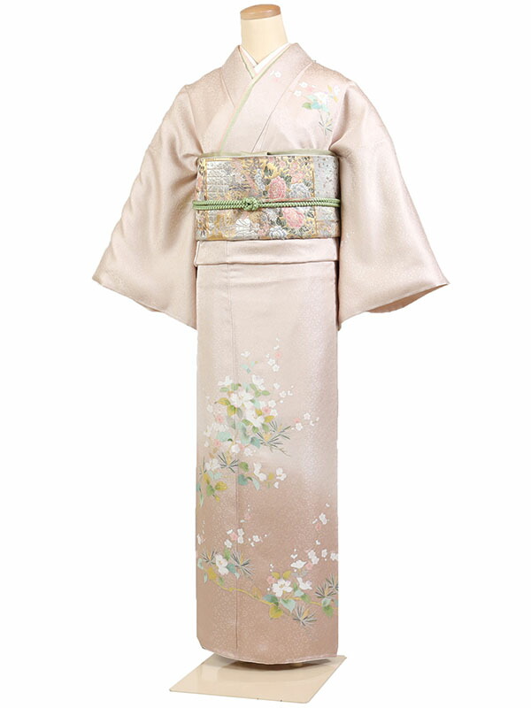 【レンタル】【訪問着 ピンク系 四季草花・松葉】正絹 訪問着レンタル 訪問着セット レンタル訪問着 着物レンタル 貸衣装 結婚式 入学式 卒業式 お宮参り 七五三 お母さん ママ 母親 パーティー 結納 お茶会 安い 往復送料無料 h701