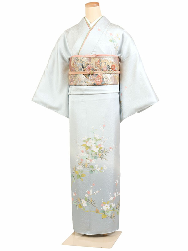 【レンタル】【訪問着 水色系 四季草花・松葉】正絹 訪問着レンタル 訪問着セット レンタル訪問着 着物レンタル 貸衣装 結婚式 入学式 卒業式 お宮参り 七五三 お母さん ママ 母親 パーティー 結納 お茶会 安い 往復送料無料 h702 10,804円
