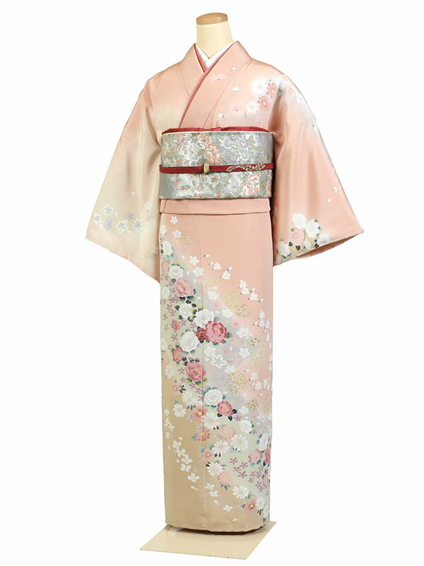 【レンタル】【訪問着 ピンク系 くすみ くすみカラー京友禅 椿 秋桜 】正絹 訪問着レンタル 訪問着セット レンタル訪問着 着物レンタル 貸衣装 結婚式 入学式 卒業式 お宮参り 七五三 お母さん ママ 母親 パーティー 結納 お茶会 安い 往復送料無料 h727｜京都 きものれんたる京商 11,396円