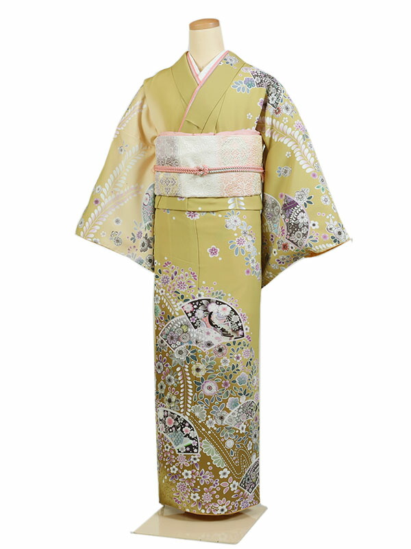 【レンタル】【訪問着 黄色 辻が花】訪問着レンタル 訪問着セット レンタル訪問着 着物レンタル 貸衣装 結婚式 入学式 卒業式 お宮参り 七五三 お母さん ママ 母親 パーティー 結納 お茶会 安い 往復送料無料 h810