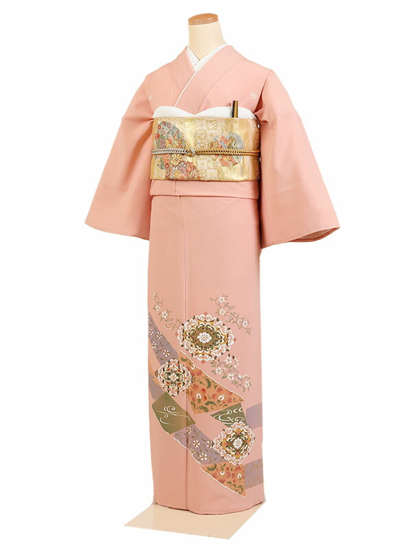 【広幅 大きいサイズ】レンタル 色留袖 ピンク系 身長:155～162cm 号数:15～17号 結婚式 披露宴 it-0122｜京都 きものれんたる京商 11,928円