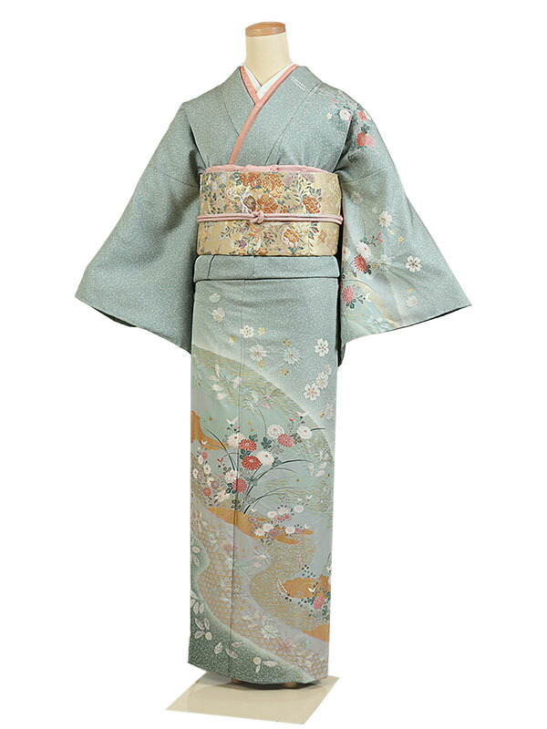 楽天市場】【レンタル】【訪問着・黄土色系】正絹訪問着レンタル 訪問