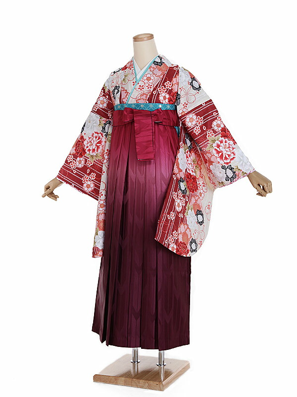 【レンタル】【卒業式袴 ベージュ・四季花×矢絣・ピンク袴】卒業式 袴 レンタル 卒業袴 女袴 卒業式袴セット 大学生 短大 教員 先生 二尺袖袴フルセット 専門学生 謝恩会 高校 文化祭 個性 おしゃれ 被らない 往復送料無料 n5475