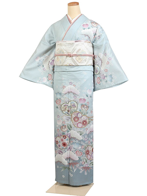 レンタル 訪問着 単衣 夏物 身長：155～165cm ベージュ系 母親 着物 結婚式 お宮参り as-0190