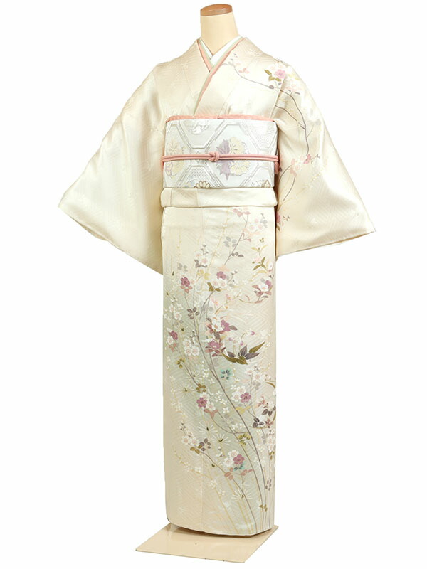 【レンタル】【訪問着 京友禅 クリーム系 桜花・四季花】正絹 訪問着レンタル 訪問着セット レンタル訪問着 着物レンタル 貸衣装 結婚式 入学式 卒業式 お宮参り 七五三 お母さん ママ 母親 パーティー 結納 お茶会 安い 往復送料無料 h994 12,432円