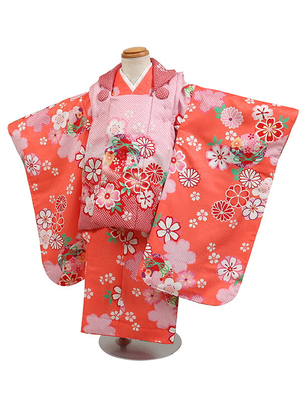 【賃借】厚地の外套 御嬢さん 3歳用 七五三 サクラ色 身たけ90～100糎 厚地の外套仕掛ける 御姉さん 753 七五三姉妹 hifu-0142