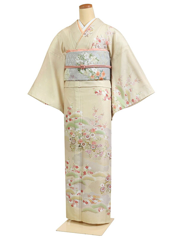 レンタル 訪問着 単衣 夏物 身長:155～165cm 黄色系 母親 着物 結婚式 お宮参り as-0209｜京都 きものれんたる京商