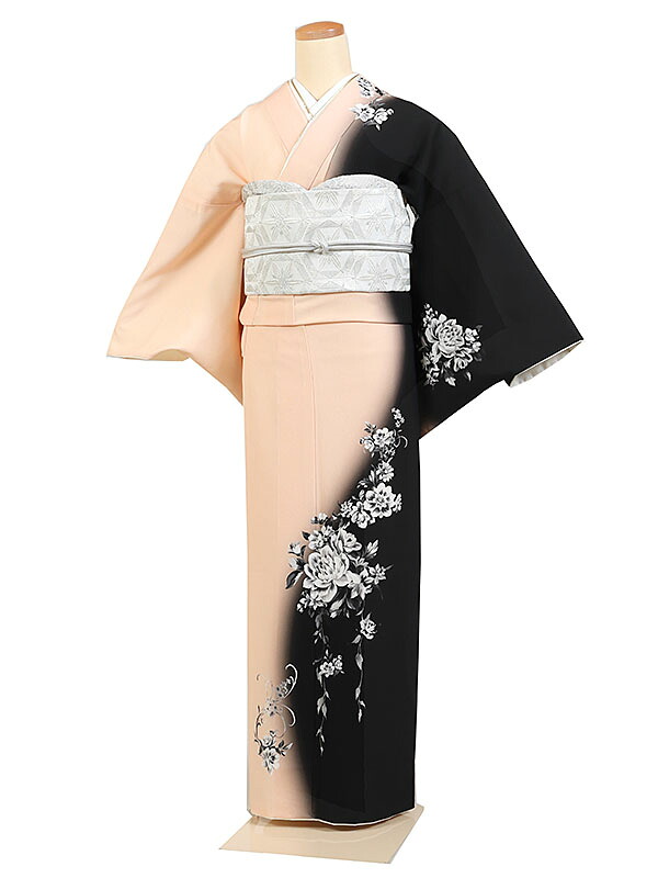 レンタル 訪問着 身長：150～160cm ピンク系 洋花 着物 母親 結婚式 入学式 卒業式 お宮参り 七五三 h-1198
